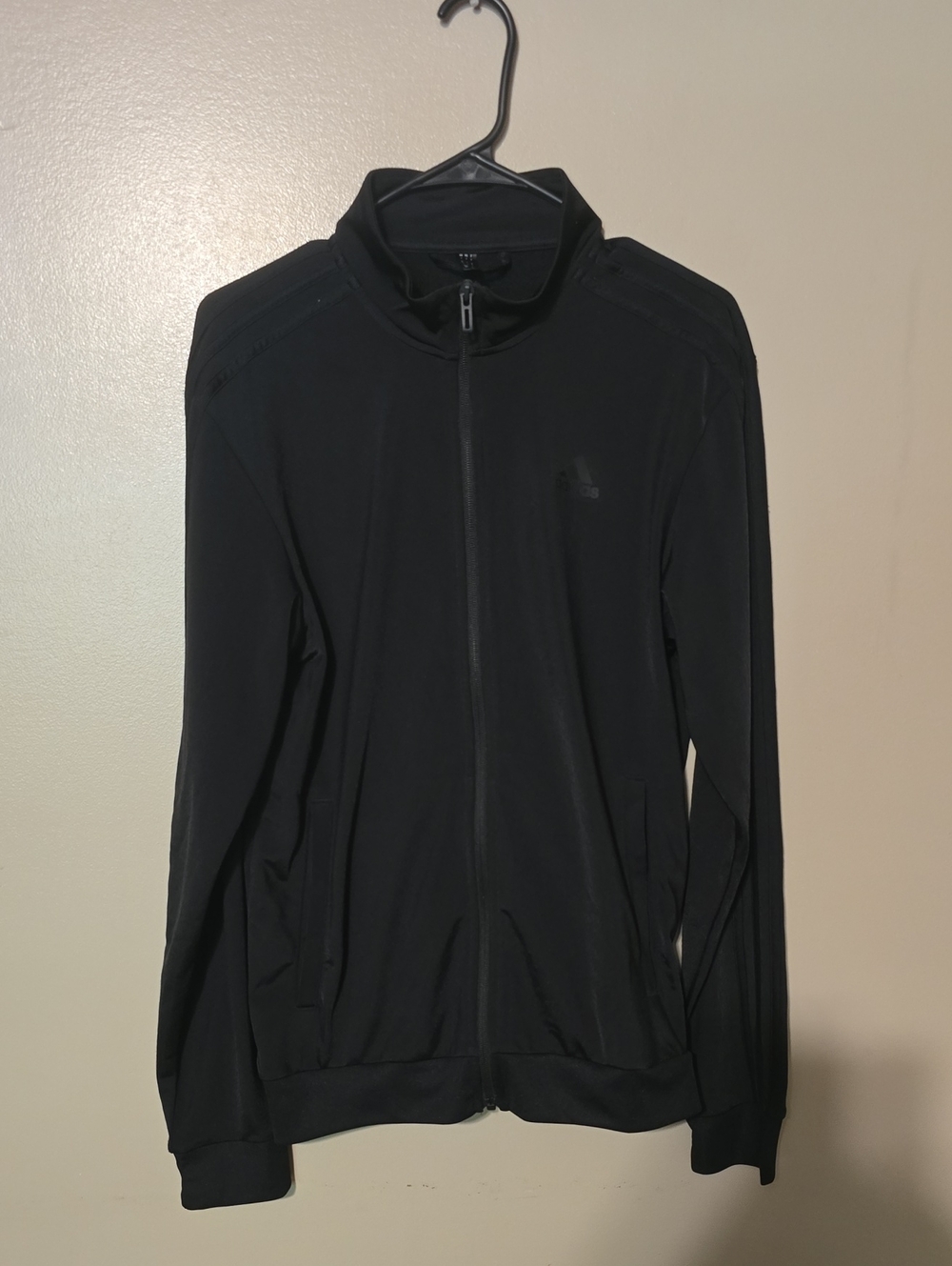 ADIDAS MEN'S ESSENTIALS 3 STRIPES TRICOT TRACK JACKET~ SIZE SMALL